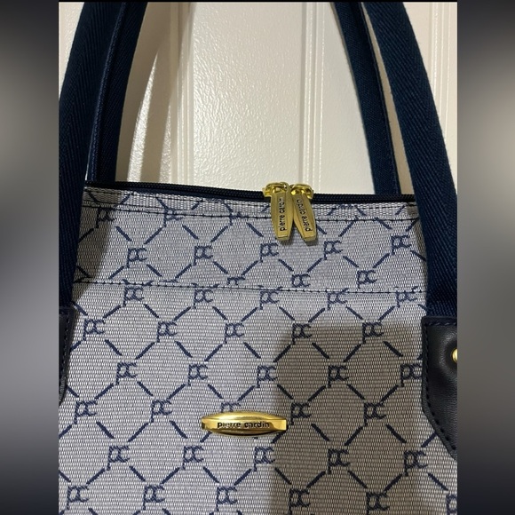 Pierre Cardin Logo Tote, Laptop Pocket, Travel Weekend Bag, Large Purse - Picture 2 of 16